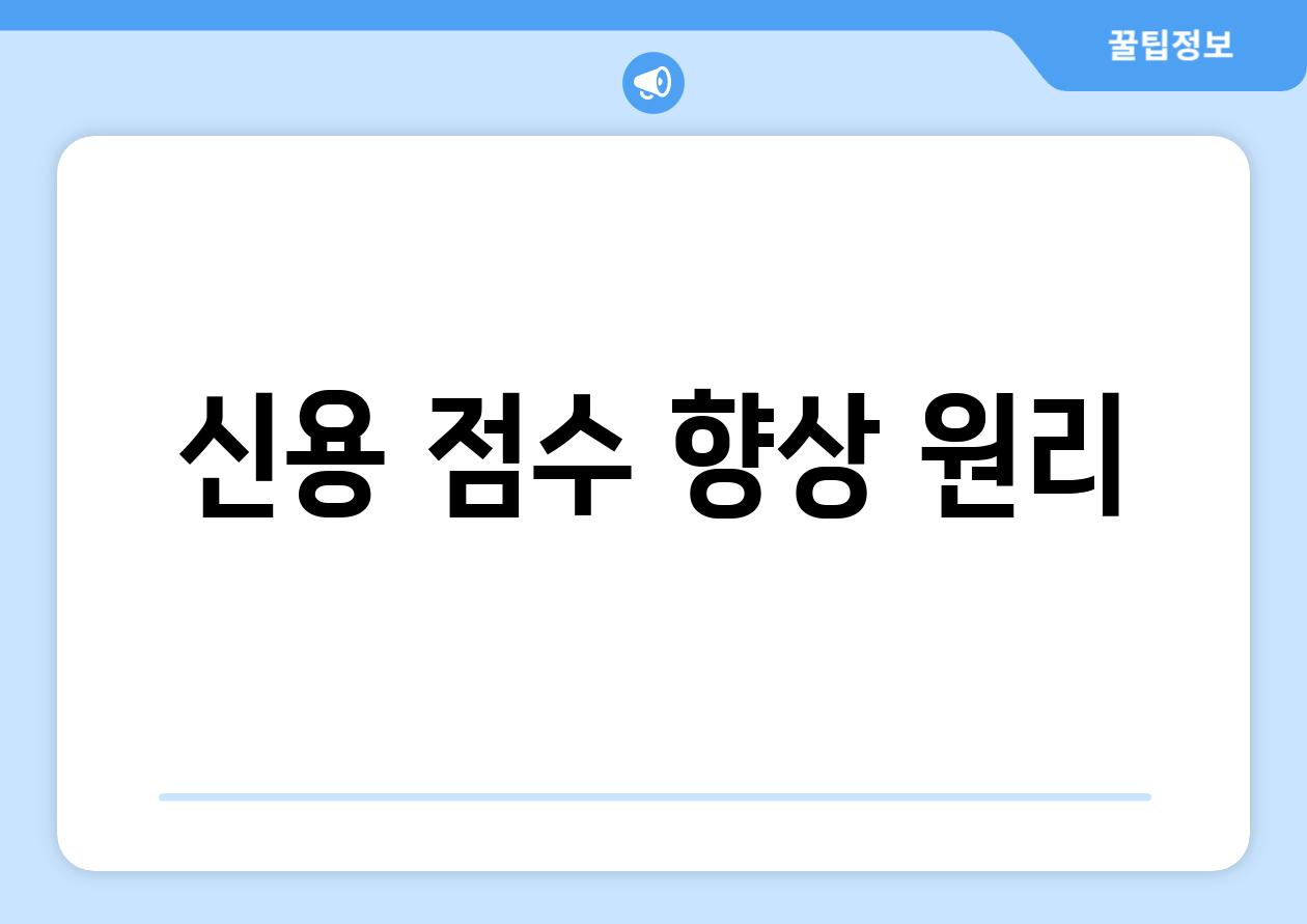 신용 점수 향상 원리