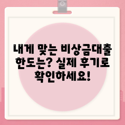 카카오뱅크 비상금대출 후기| 실제 이용자들의 생생한 경험 공유 | 비상금, 대출 후기, 금리, 한도, 장단점