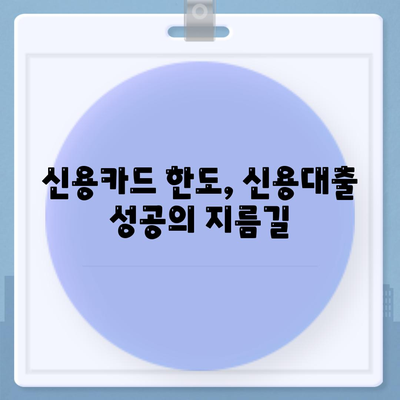 신용카드 한도 활용! 신용대출 성공 전략 | 신용대출, 신용카드 한도, 금리 비교