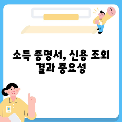 소득 증명서, 신용 조회 결과 중요성