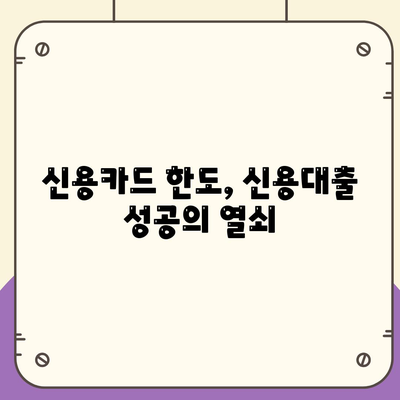 신용카드 한도 활용! 신용대출 성공 전략 | 신용대출, 신용카드 한도, 금리 비교