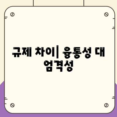 규제 차이| 융통성 대 엄격성