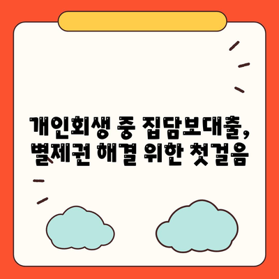 개인회생 중 집담보대출, 별제권 어떻게 해결해야 할까요? | 개인회생, 집담보대출, 별제권, 진행방법, 해결책