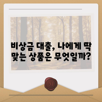 급할 때 든든한 지원군! 비상금대출 종류 총정리 | 비상금, 대출, 금융, 긴급자금, 대출상품 비교