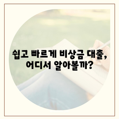 급할 때 든든한 지원군! 비상금 대출 쉽고 빠르게 알아보기 | 비상금, 대출, 신용대출, 저금리, 빠른 승인