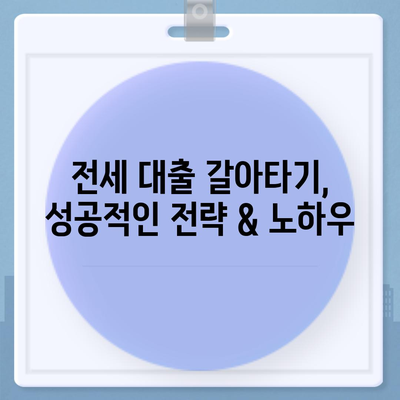 전세 대출 갈아타기로 이자 부담 줄이기| 최적의 전략 & 성공 사례 | 전세 대출, 금리 비교, 갈아타기, 이자 절약, 성공 노하우