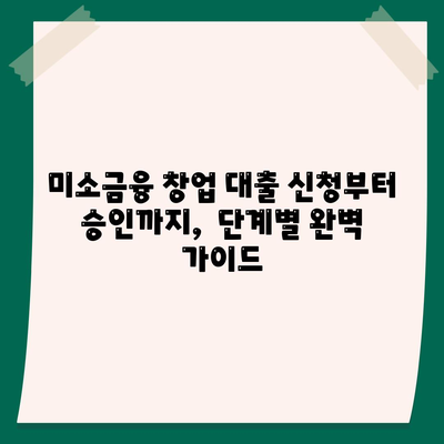 소상공인 정책자금 미소금융 창업 대출 완벽 가이드| 한도, 조건, 후기 & 성공 전략 | 미소금융, 창업 지원, 대출 정보