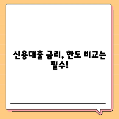 개인신용대출 금리 & 한도 비교 가이드| 나에게 맞는 대출 찾기 | 신용대출, 금리 비교, 한도 비교, 대출 추천