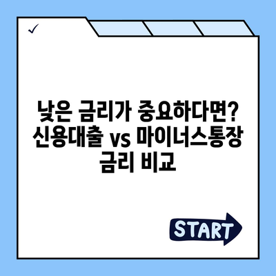 신용대출 vs 마이너스통장| 똑똑한 선택을 위한 핵심 차이점 비교 | 대출, 금융, 비교분석