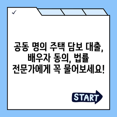 공동 명의 주택 담보대출 배우자 미동의? 해결 방법 총정리 | 부부, 대출, 법률