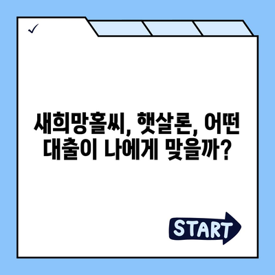 새희망홀씨, 햇살론 중복 사용 가능할까요? | 정부 지원 서민 대출, 재신청 조건 완벽 정리