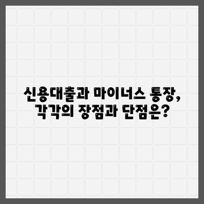 신용대출 vs 마이너스 통장| 나에게 맞는 선택은? | 신용대출, 마이너스통장, 핵심 차이점 비교, 장단점 분석