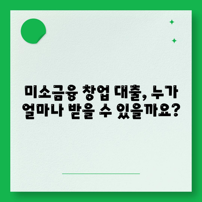 소상공인 정책자금 미소금융 창업 대출 완벽 가이드| 한도, 조건, 후기 & 성공 전략 | 미소금융, 창업 지원, 대출 정보