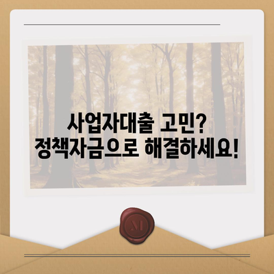 정책자금 사업자대출, 성공적인 사업 확장의 지름길 | 정책자금, 사업자대출, 자금조달, 기업성장