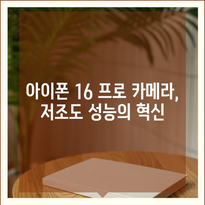 아이폰 16 프로의 대망의 카메라 업그레이드