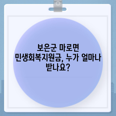 충청북도 보은군 마로면 민생회복지원금 | 신청 | 신청방법 | 대상 | 지급일 | 사용처 | 전국민 | 이재명 | 2024