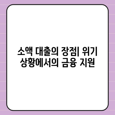 소액 대출의 장점과 주의 사항| 안전하고 효과적인 이용 방법 가이드 | 소액 대출, 금융, 대출 팁