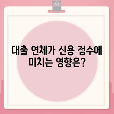 대출 연체가 신용 점수를 손상시키는 방식과 그 영향 | 신용 점수, 대출 관리, 금융 팁"