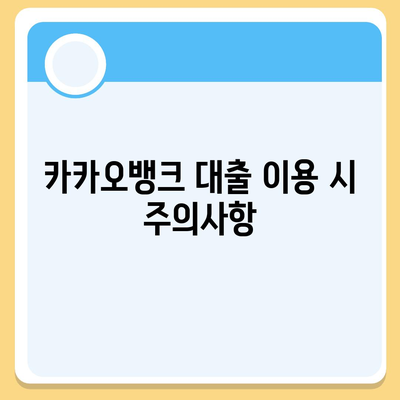 카카오뱅크 pc버전 비상금대출 pc버전 거절