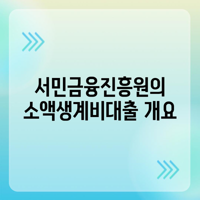 서민금융진흥원 소액생계비대출 맞춤대출 대환 추가 햇살론15 활용 방법 가이드 | 소액 대출, 금융 지원, 서민 금융 서비스