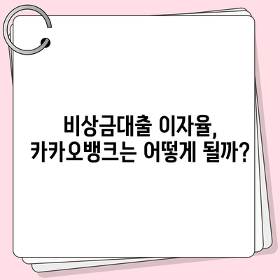 카카오뱅크 pc버전 비상금대출