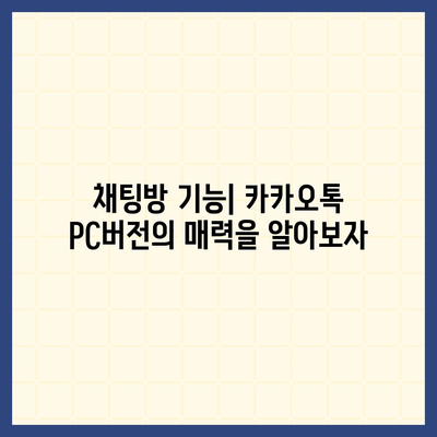 카카오톡 pc버전 채팅방