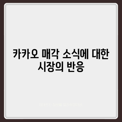 카카오계열사 매각 소식과 카카오주가 전망