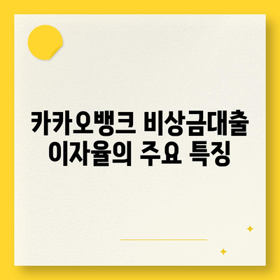 카카오뱅크 pc버전 비상금대출이자