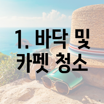 1. 바닥 및 카펫 청소