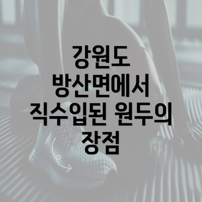 강원도 방산면에서 직수입된 원두의 장점