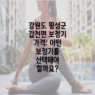 강원도 횡성군 갑천면 보청기 가격: 어떤 보청기를 선택해야 할까요?