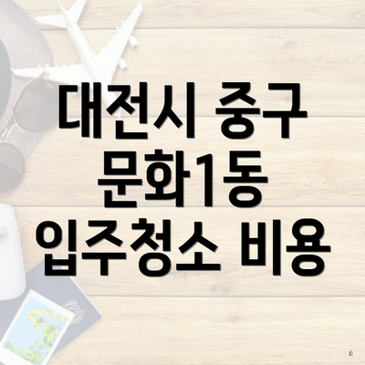 대전시 중구 문화1동 입주청소 비용