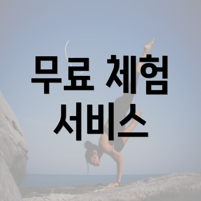 무료 체험 서비스