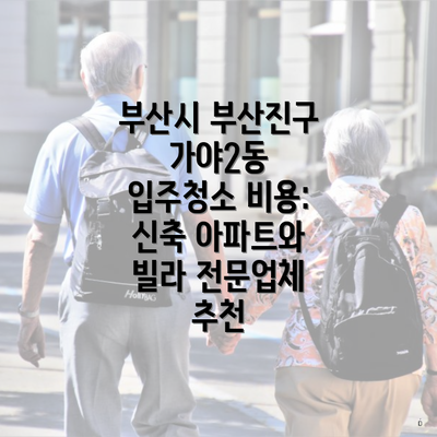 부산시 부산진구 가야2동 입주청소 비용: 신축 아파트와 빌라 전문업체 추천