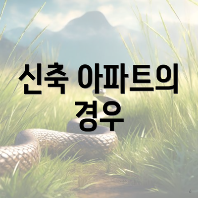 신축 아파트의 경우