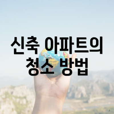 신축 아파트의 청소 방법