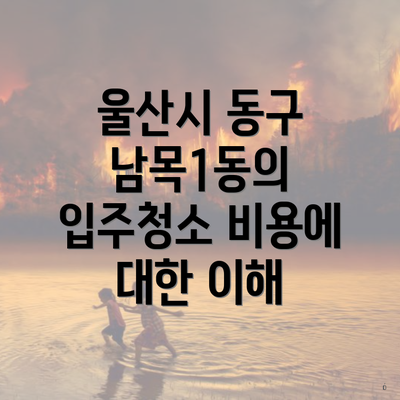 울산시 동구 남목1동의 입주청소 비용에 대한 이해