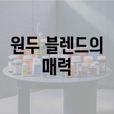 원두 블렌드의 매력