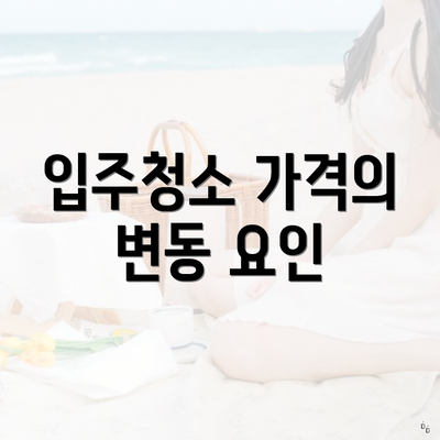 입주청소 가격의 변동 요인