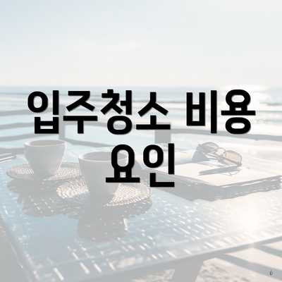 입주청소 비용 요인