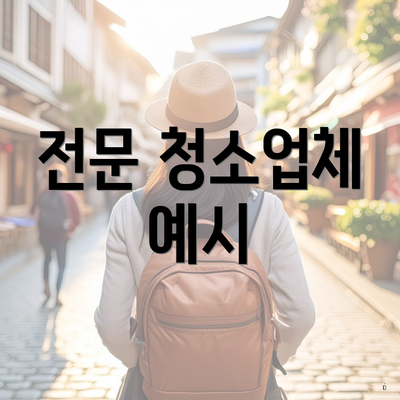 전문 청소업체 예시