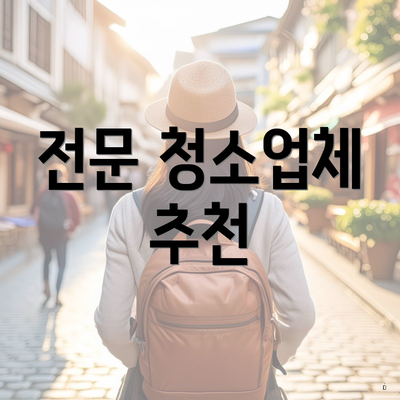 전문 청소업체 추천