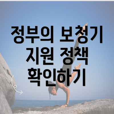 정부의 보청기 지원 정책 확인하기