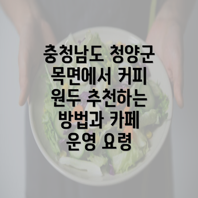 충청남도 청양군 목면에서 커피 원두 추천하는 방법과 카페 운영 요령