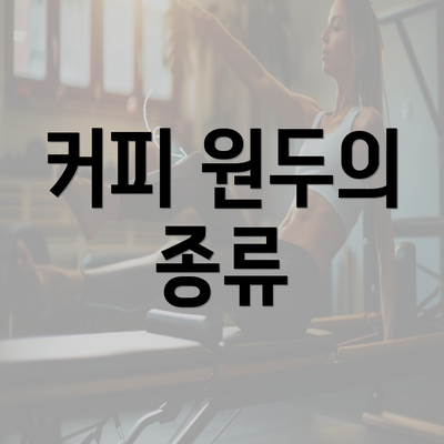 커피 원두의 종류