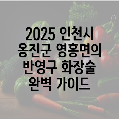 2025 인천시 옹진군 영흥면의 반영구 화장술 완벽 가이드