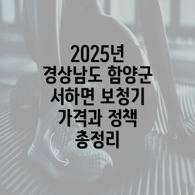 2025년 경상남도 함양군 서하면 보청기 가격과 정책 총정리