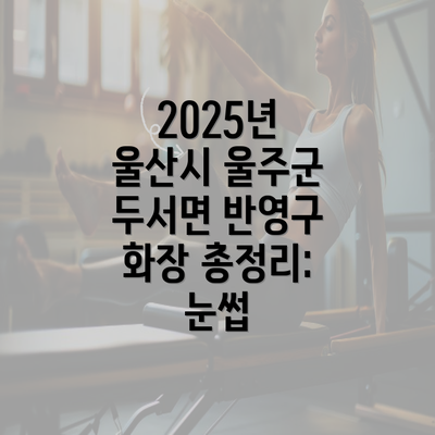 2025년 울산시 울주군 두서면 반영구 화장 총정리: 눈썹