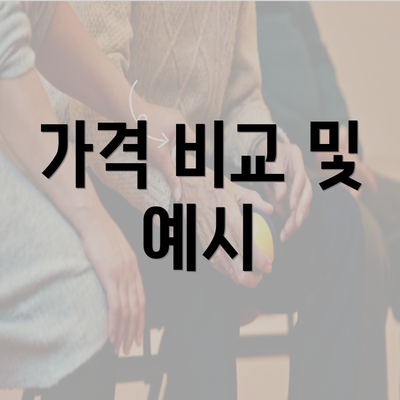 가격 비교 및 예시