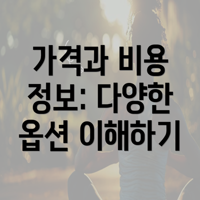 가격과 비용 정보: 다양한 옵션 이해하기